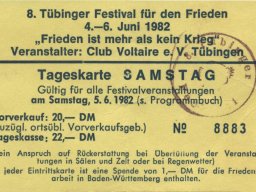 8. Tübinger Festival für den Frieden 1982